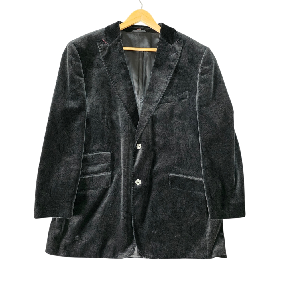 Kroon Men’s Black Velvet Paisley Sport Coat